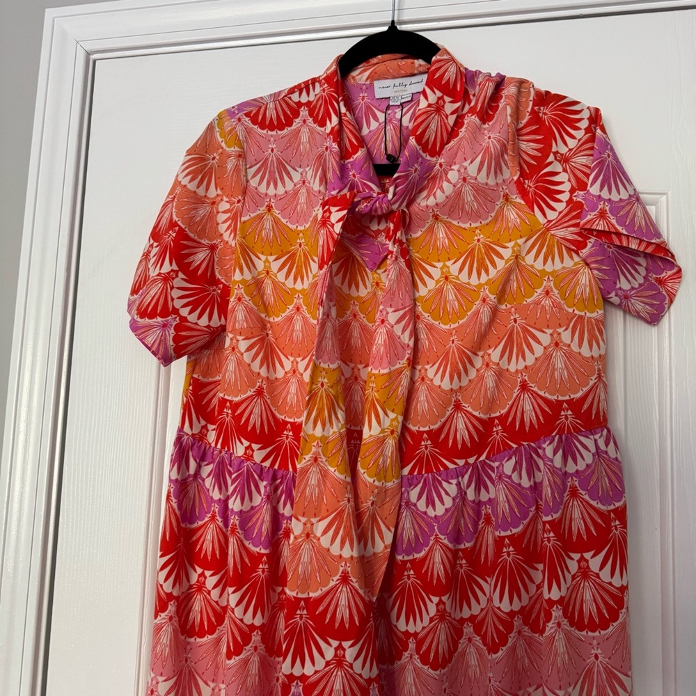 Never Fully Dressed Pink Scallop Patsy Dress In G… - image 4